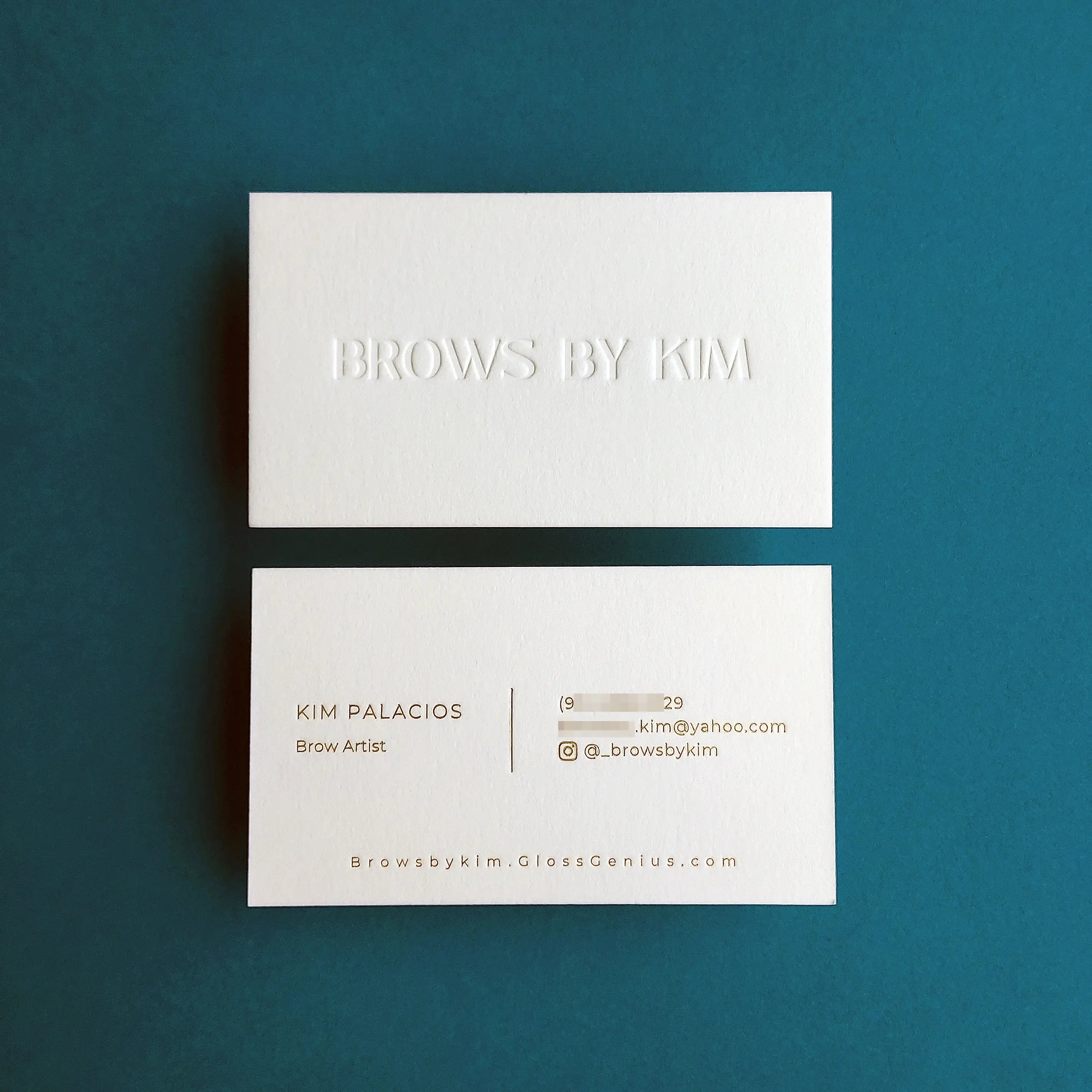 Buy Luxury Business Cards – Blind Deboss With Gold Foil | OddPlanPrint