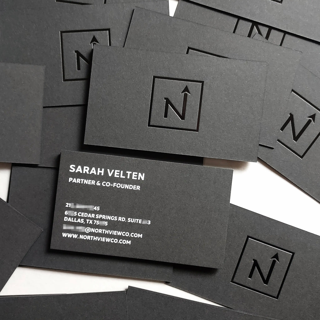 Buy Handmade Custom Black Business Cards – Studio Matte Touch | OddPlanPrint