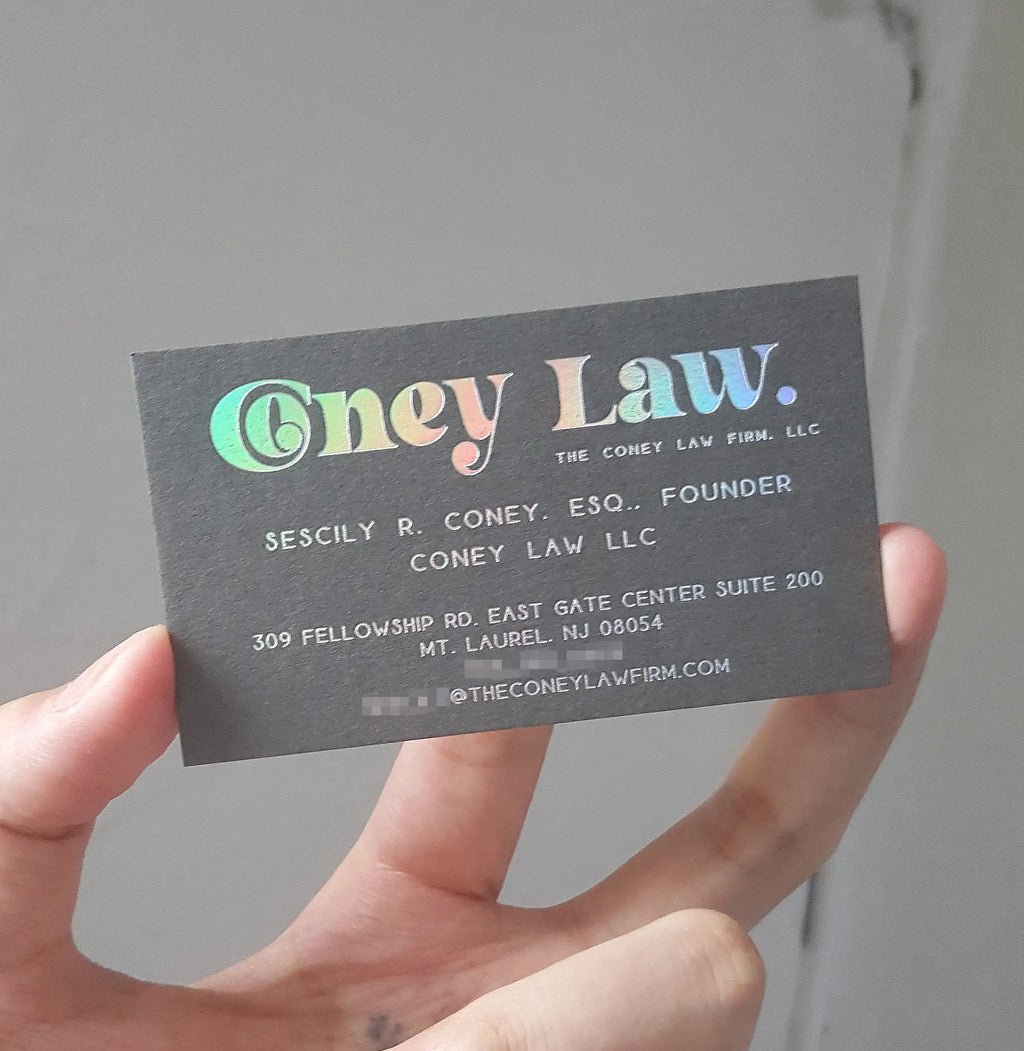 Buy Signature Custom Dark Grey Business Cards – Deep Pressed Typography | OddPlanPrint