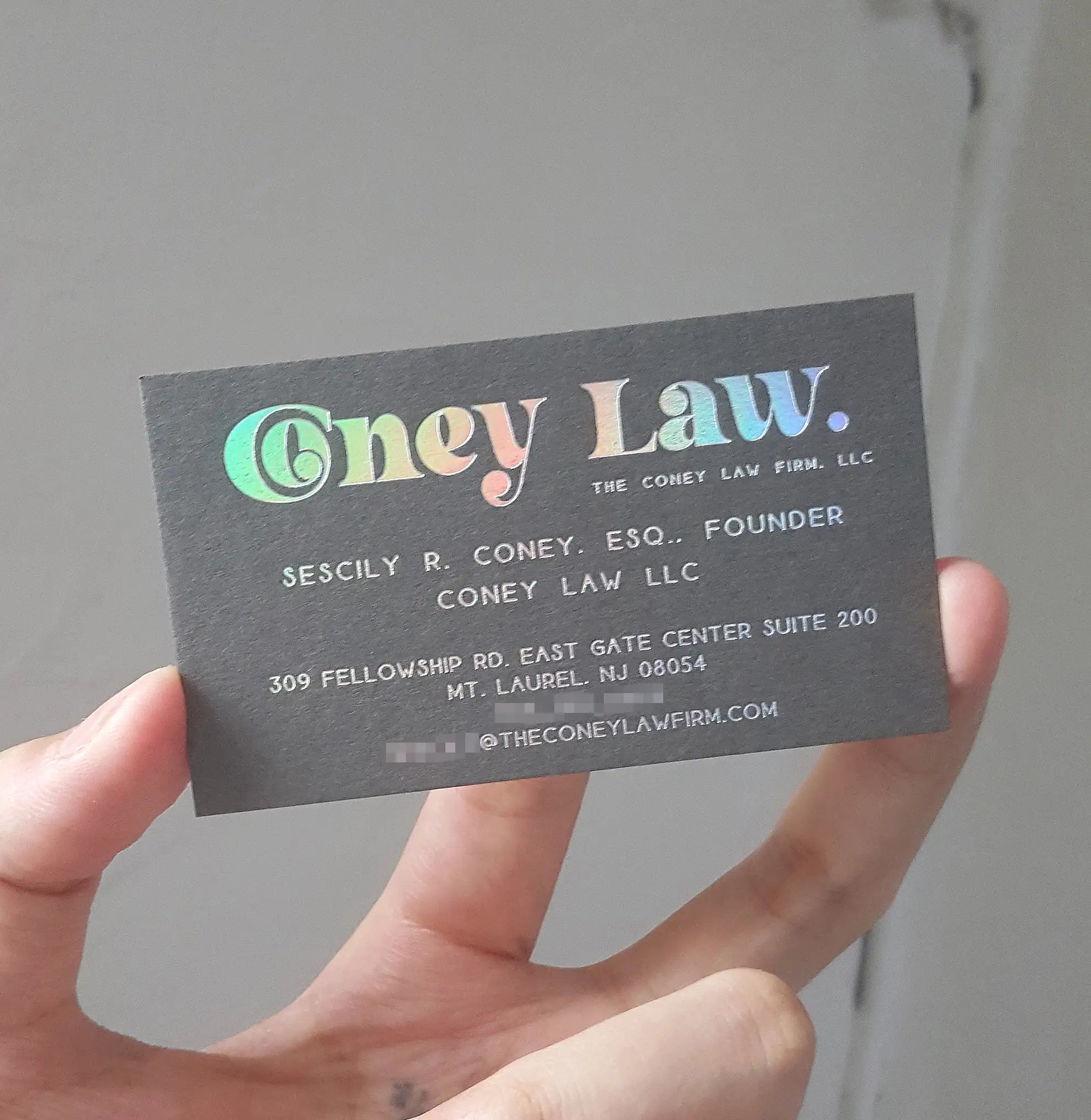 Buy Signature Custom Dark Grey Business Cards – Deep Pressed Typography | OddPlanPrint