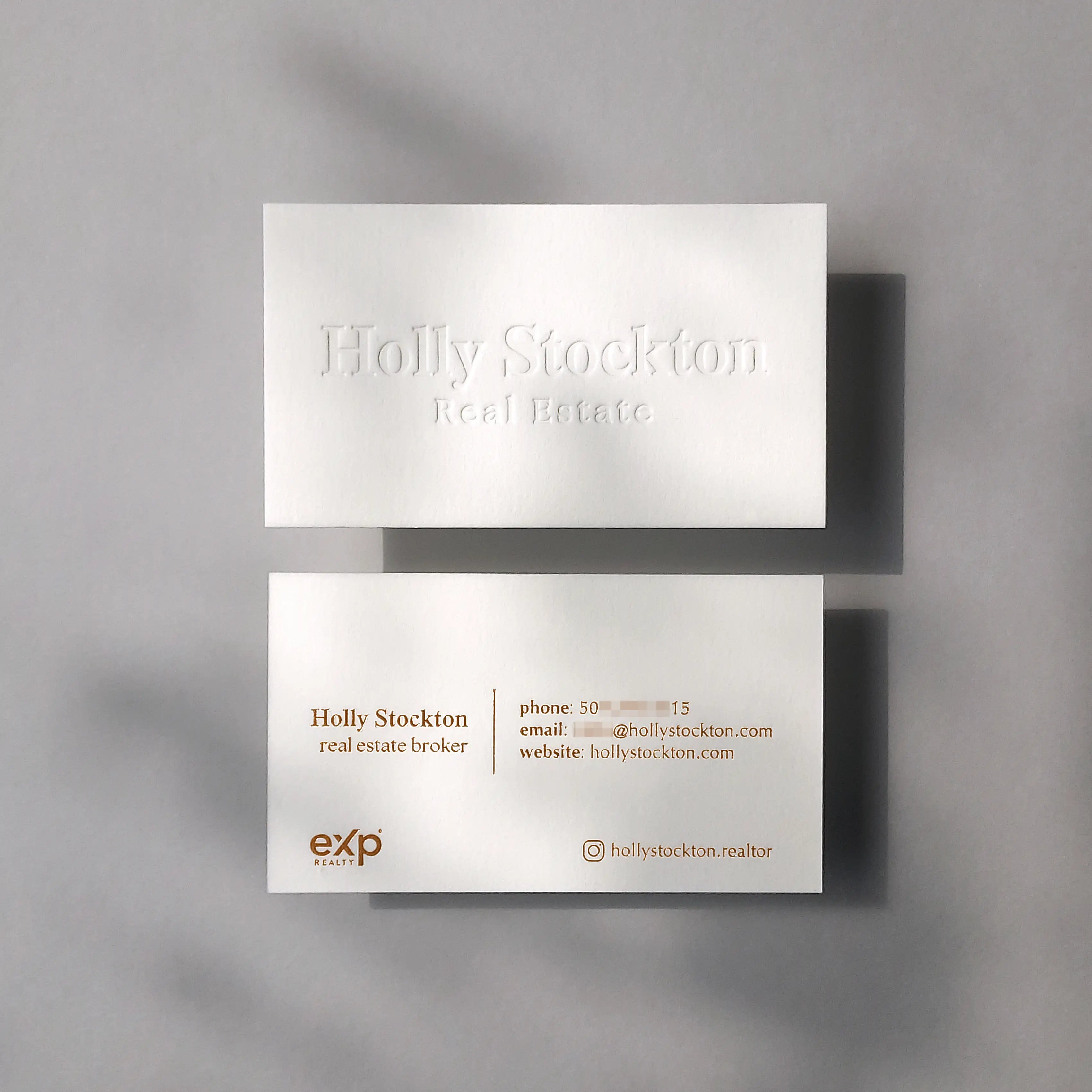Buy Custom Debossed Cards – Minimalist Layout | OddPlanPrint