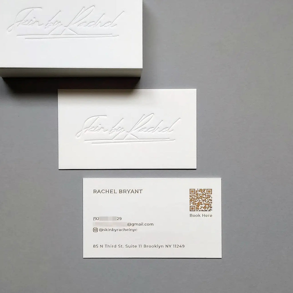 Buy Boutique Studio Custom Cotton Business Cards – Elegant Design | OddPlanPrint
