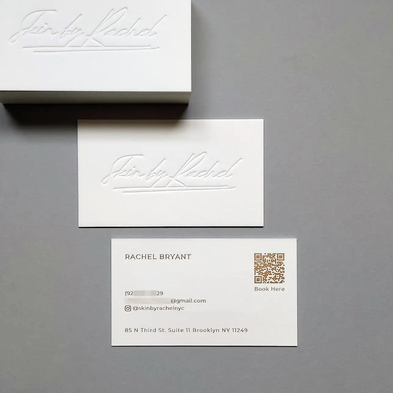 Buy Boutique Studio Custom Cotton Business Cards – Elegant Design | OddPlanPrint