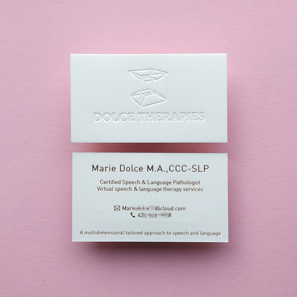 Buy Embossed Logo Custom Cotton Business Cards – Premium Impression | OddPlanPrint