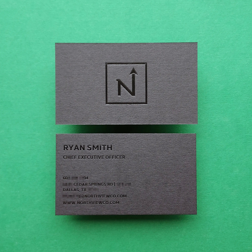 Buy Minimalist Custom Black Business Cards – Black Foil Finish | OddPlanPrint