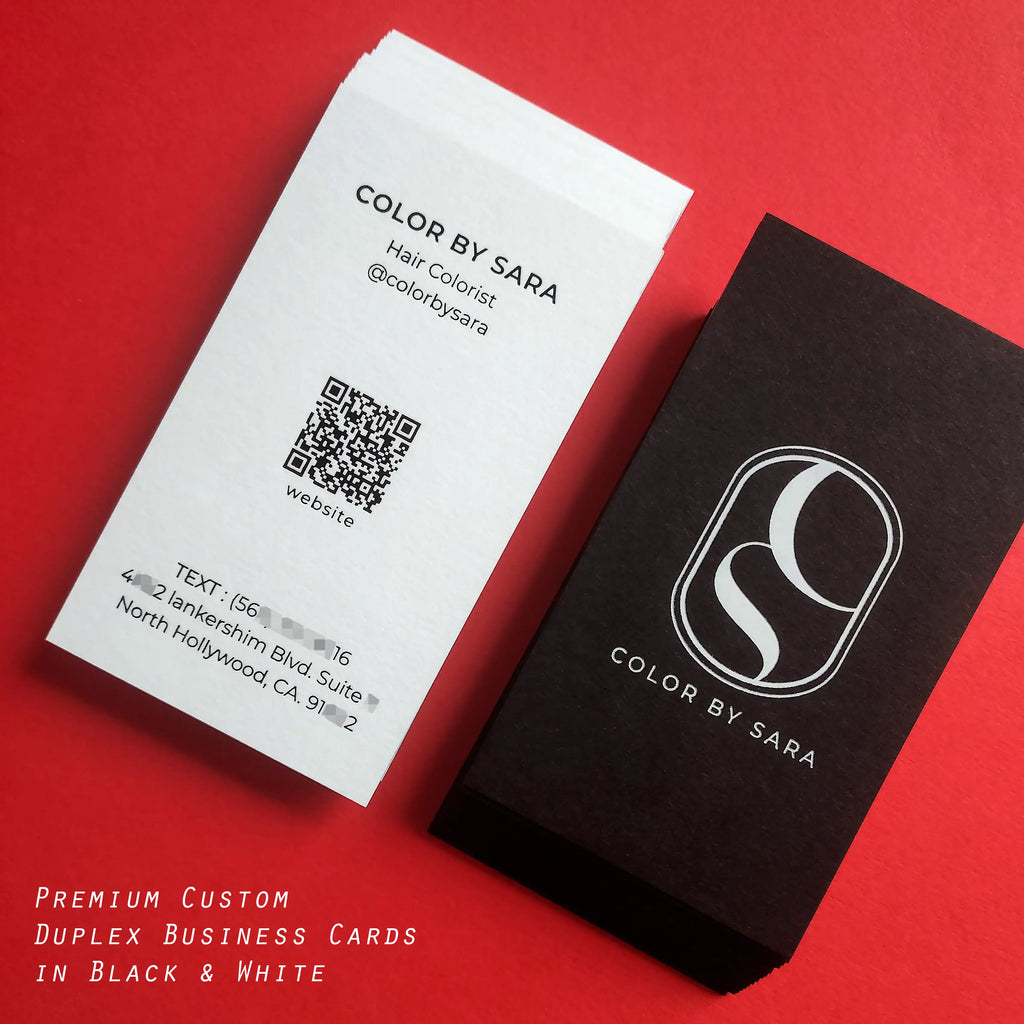 Buy Premium Duplex Business Cards - Black & White Foil Design - OddPlanPrint