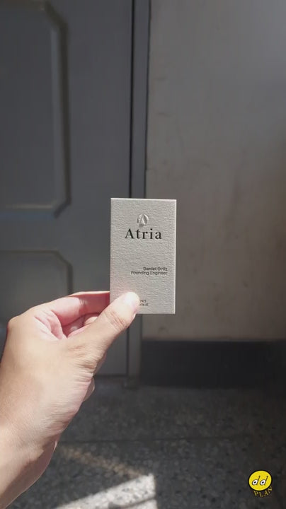 Order embossed cotton business cards 45pt - glossy black foil, minimal design - OddPlanPrint